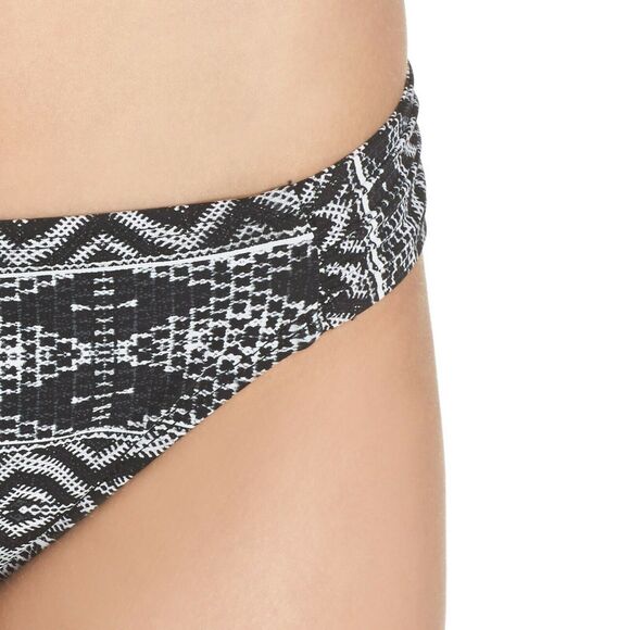 LA BLANCA Designer Jeans shirred hipster swimsuit bikini bottom black Size 8 NEW - Picture 5 of 8